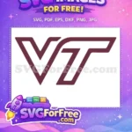 Free Maroon Letters Free VT Hokies Sport Free SVG - Instant Download