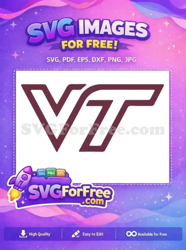 Free Maroon Letters Free VT Hokies Sport Free SVG