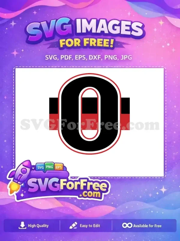 Free Black Red Stripes Free Ohio State Sport Free SVG