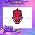 Free Razorback Mascot Free Angry Eyes Sport Logos Free SVG - Instant Download