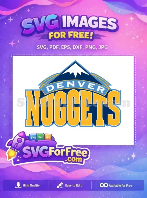 Free Denver Nuggets Logo Free Blue Gold Sport Free SVG