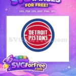 Free Detroit Pistons Logo Free Red White Blue NBA Free SVG - Instant Download