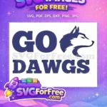 Free Go Dawgs Mascot Free Sport Logos Free SVG - Instant Download