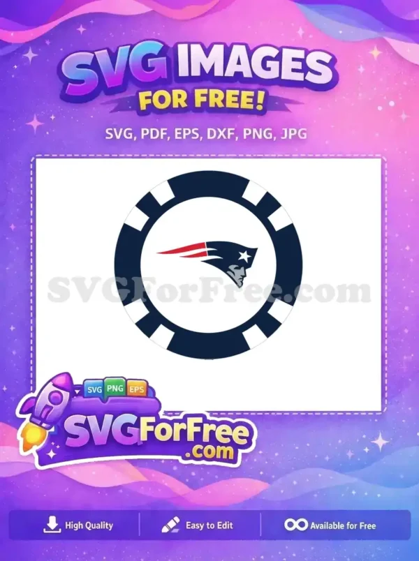 Free Patriotic Helmet Free Poker Chip New England Free SVG