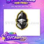 Free Black Knight Helmet Free Golden Trim Sport Free SVG - Instant Download