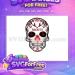 Free Red Rockets Logo Free Floral Sugar Skull Free SVG - Instant Download