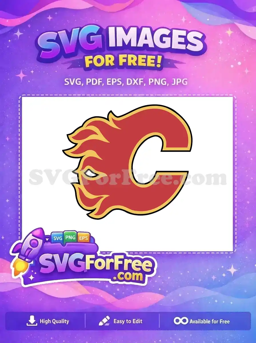 Free Red Flames Free Calgary Flames Sport Free SVG