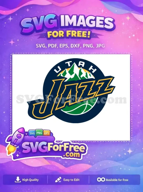 Free Utah Jazz Logo Free Green Mountain Sport Free SVG
