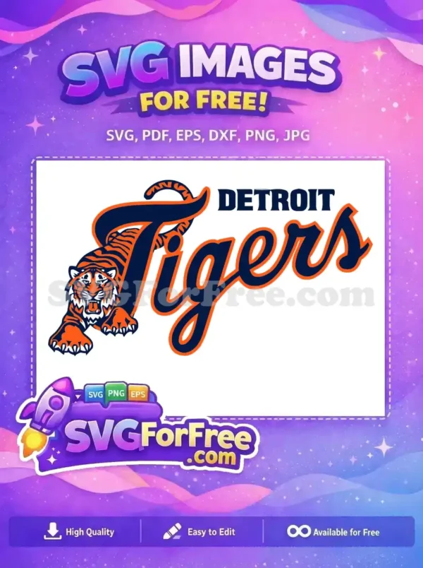 Free Detroit Tigers Logo Free Orange Navy Sport Free SVG