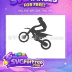 Free Silhouette Rider Free Motorcycle Sport Free SVG - Instant Download