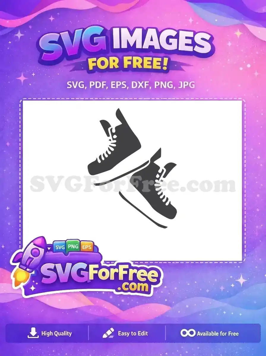 Free Dark Grey Ice Skates Free Sporty Winter Free SVG