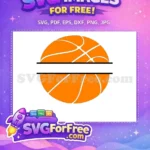 Free Orange Basketball Free Sport Text Box Free SVG - Instant Download