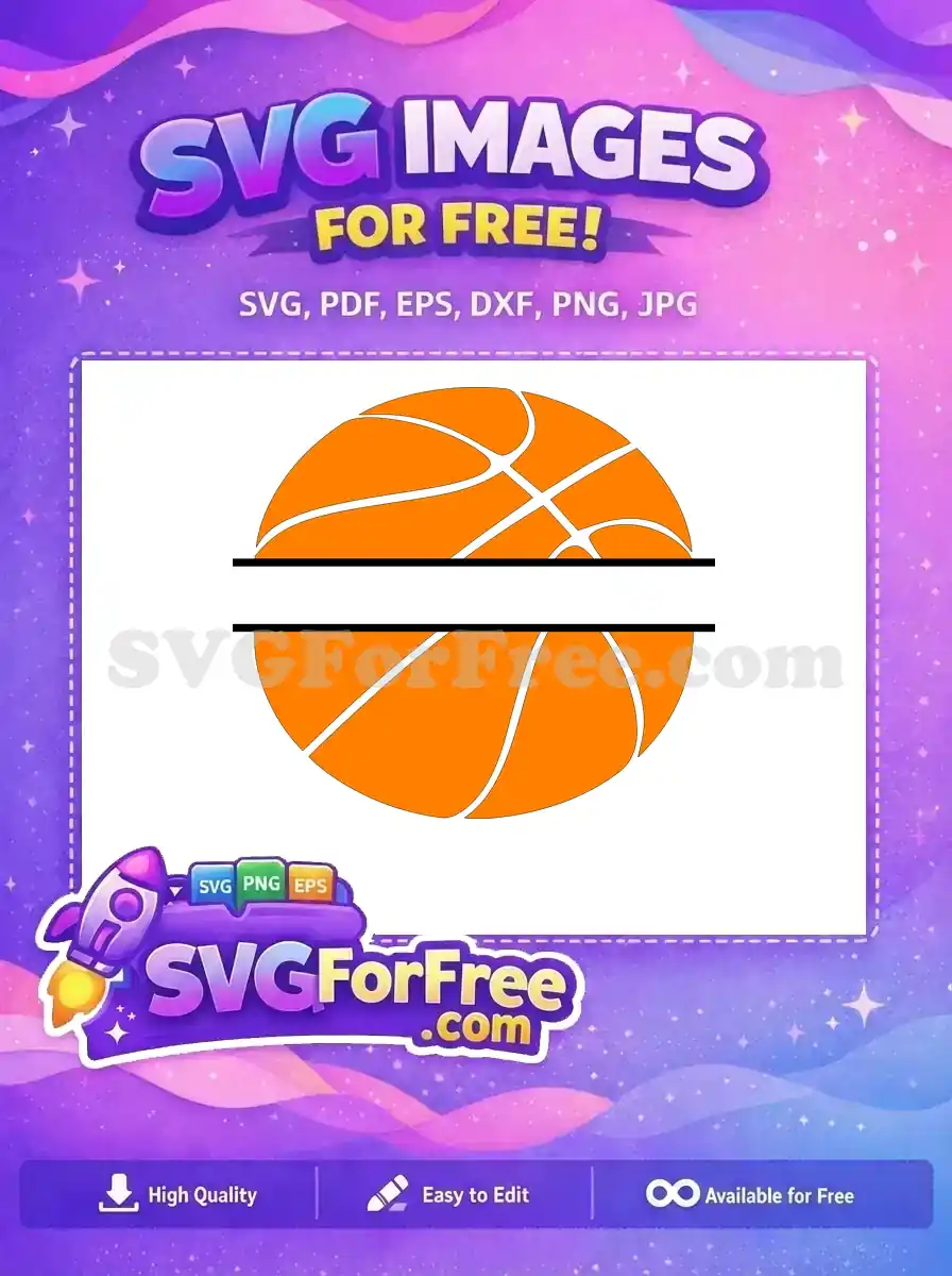 Free Orange Basketball Free Sport Text Box Free SVG