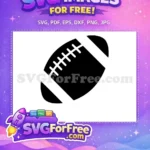 Free Black Football Free White Stitching Sport Free SVG - Instant Download