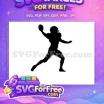 Free Throwing Stance Free Sports Athlete Silhouette Free SVG - Instant Download
