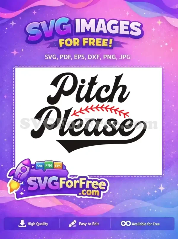 Free Baseball Stitch Free Pitch Please Game Free SVG