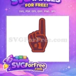 Free Burgundy Foam Finger Free Number One Sport Free SVG 1 - Instant Download