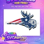 Free Patriotic Moose Free Sport Logos Emblem Free SVG - Instant Download