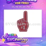 Free Burgundy Foam Finger Free Number One Sport Free SVG 2 - Instant Download