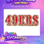 Free Red Gold Trim Free 49ers Sport Free SVG - Instant Download