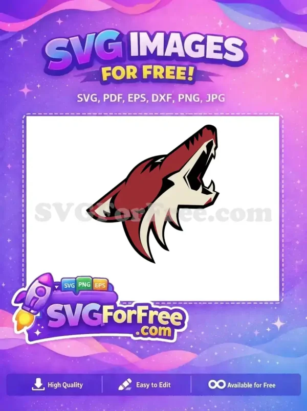 Free Roaring Maroon Coyote Free Sports Logo Arizona Free SVG