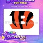 Free Orange Black Stripes Free Number One Cincinnati Free SVG - Instant Download