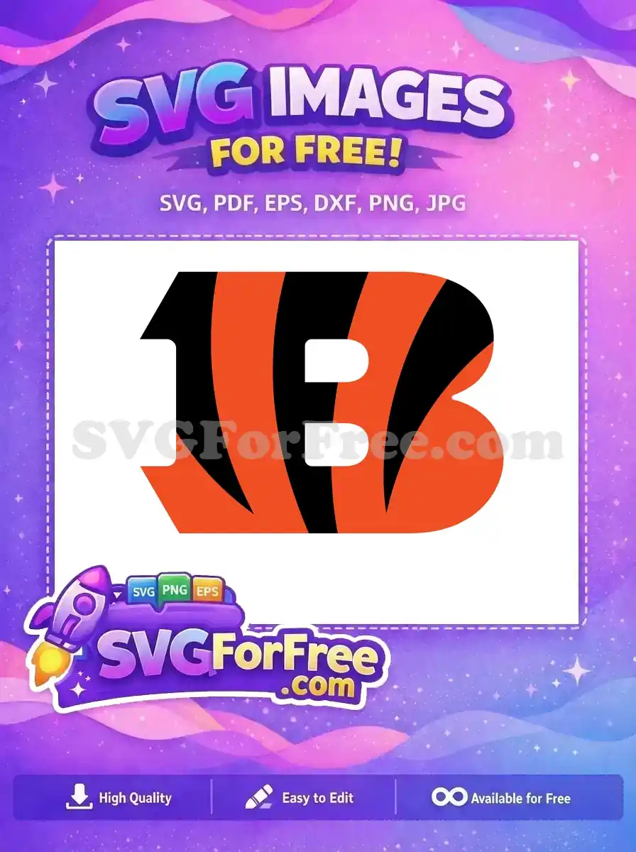 Free Orange Black Stripes Free Number One Cincinnati Free SVG