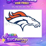 Free Orange Mane Free Broncos Sport Logos Free SVG - Instant Download