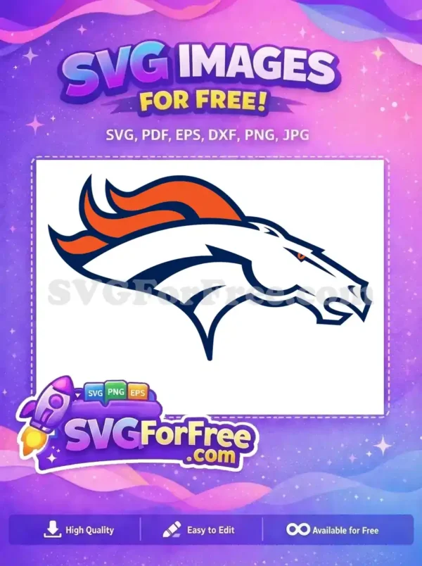 Free Orange Mane Free Broncos Sport Logos Free SVG Free Orange Mane Free Broncos Sport Logos Free SVG