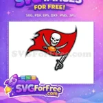 Free Red Flag Free Skull Swords Buccaneers Free SVG - Instant Download