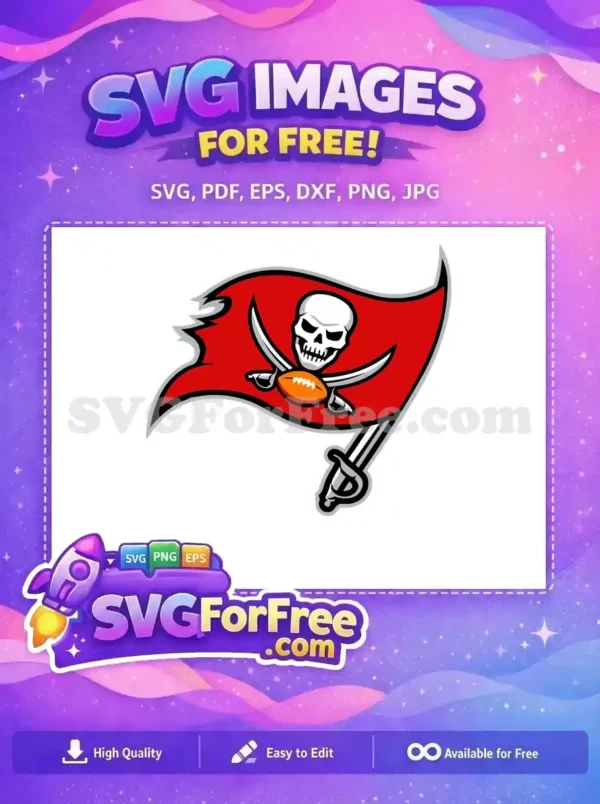 Free Red Flag Free Skull Swords Buccaneers Free SVG