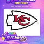 Free Kansas Chiefs Outline Free Arrowhead Shape Sport Free SVG - Instant Download