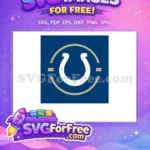 Free Indianapolis Colts Horseshoe Free Sport Logos Blue Free SVG - Instant Download