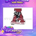 Free Crimson Tide Elephant Mascot Free Sport Logos Free SVG - Instant Download