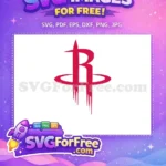 Free Dripping Red Rockets Free Houston Sport Free SVG - Instant Download