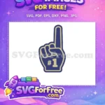 Free Number One Hand Free Navy Gold Sport Logos Free SVG - Instant Download