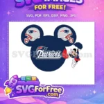 Free Mickey Patriots Helmet Free Minnie Excited Free SVG - Instant Download