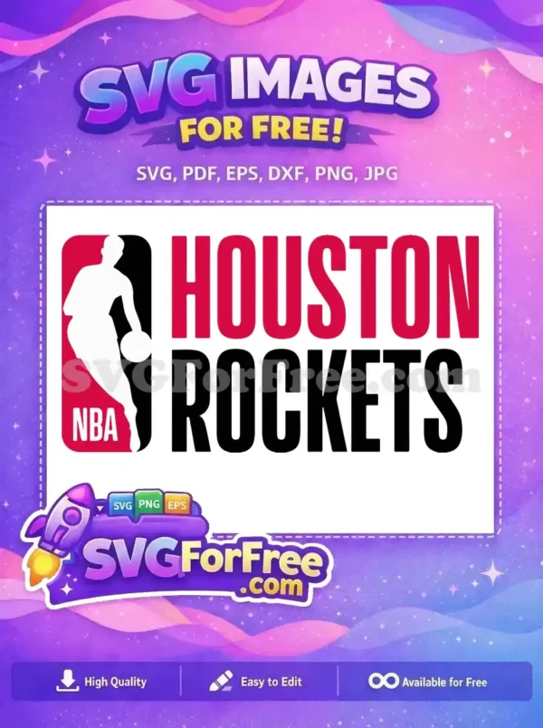 Free Houston Rockets Player Free NBA Sport Logos Free SVG