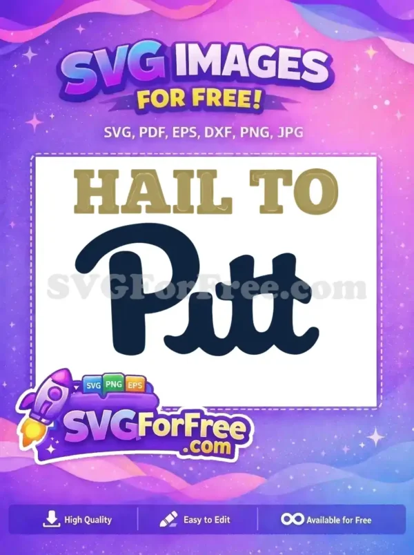 Free Gold Hail Free Navy Pitt Sport Logos Free SVG