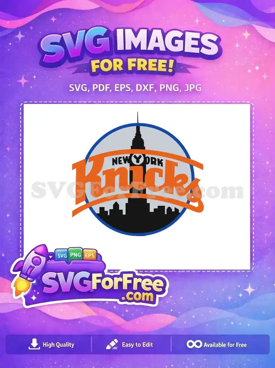Free Orange Knicks Free Skyline Silhouette Sport Free SVG