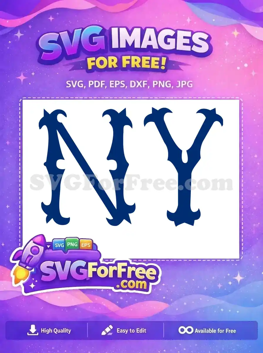 Free Ornate Edges Free NY Mets Logo Sport Free SVG