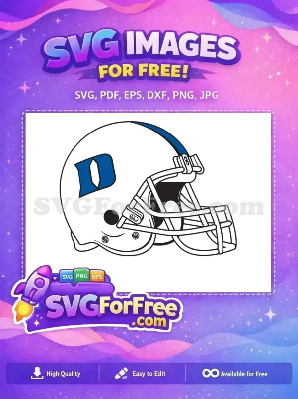 Free Duke Blue Devils Free Helmet Sport Logos Free SVG