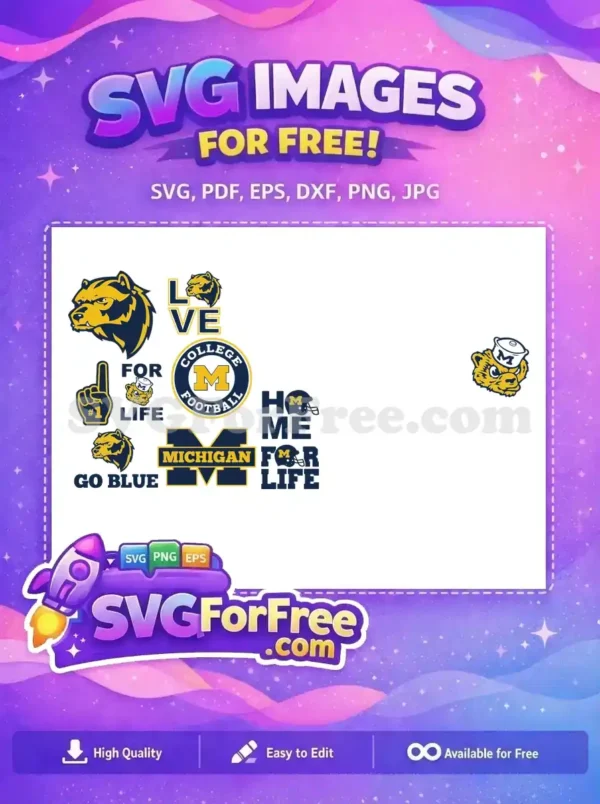 Free Wolverine Mascot Free Football Helmet Michigan Free SVG 2