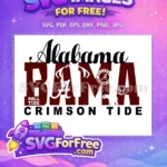 Free Alabama Crimson Tide Free Elephant Logos Sport Free SVG - Instant Download