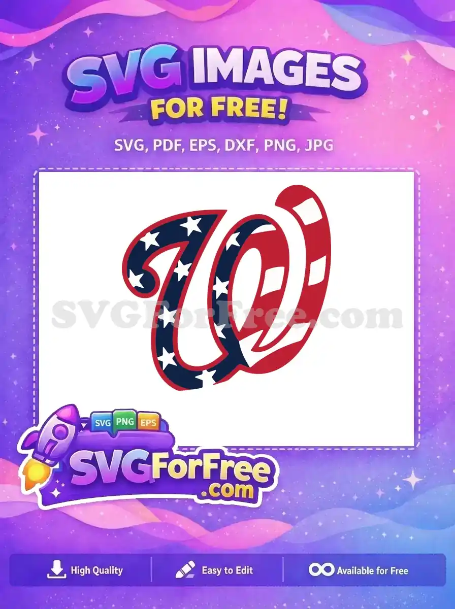 Free Patriotic Stars Free Stripes Washington Nationals Free SVG