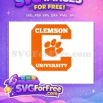 Free Orange Paw Free Clemson Tigers Sport Logos Free SVG 1 - Instant Download