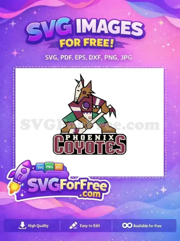 Free Geometric Coyote Free Sport Logos Phoenix Coyotes Free SVG
