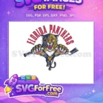 Free Gold Angry Panther Free Hockey Sport Logos Free SVG - Instant Download
