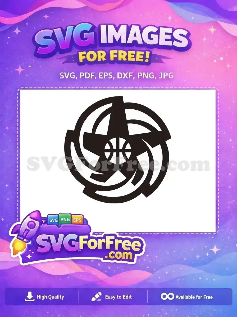 Free Black Sport Star Free Basketball Sport Logos Free SVG
