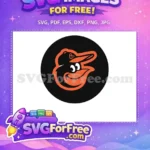 Free Orange Smiling Bird Free Sport Logos Baltimore Free SVG - Instant Download